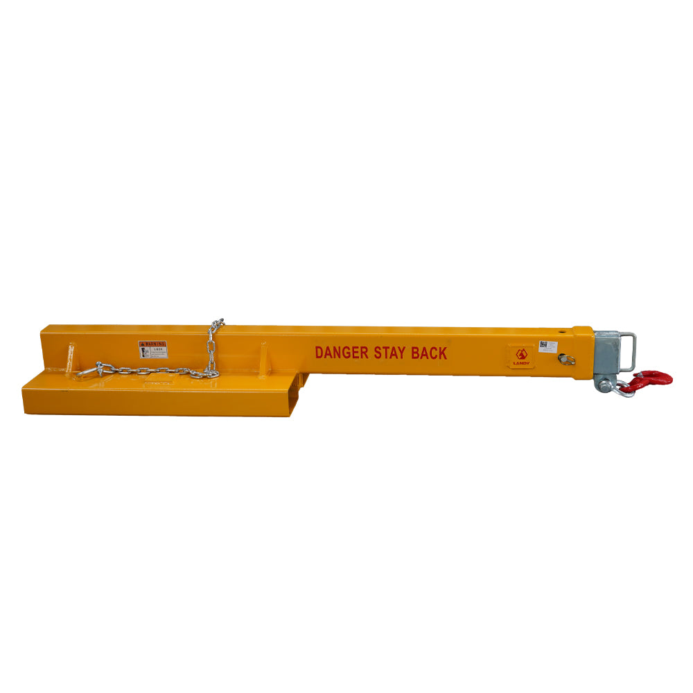attachMan 9900lb Capacity Forklift Long Mobile Crane Lifting Hoist Jib Boom - 137.8" Reach