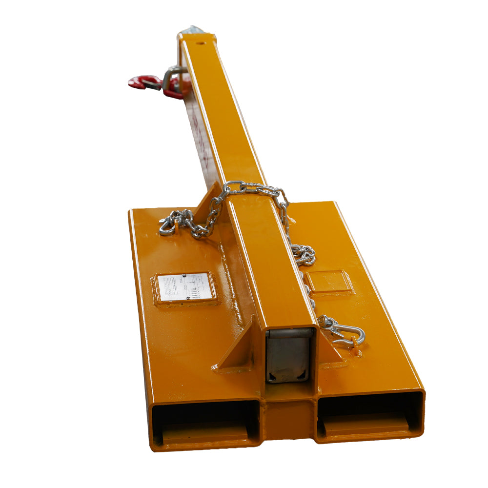 attachMan 9900lb Capacity Forklift Long Mobile Crane Lifting Hoist Jib Boom - 137.8" Reach