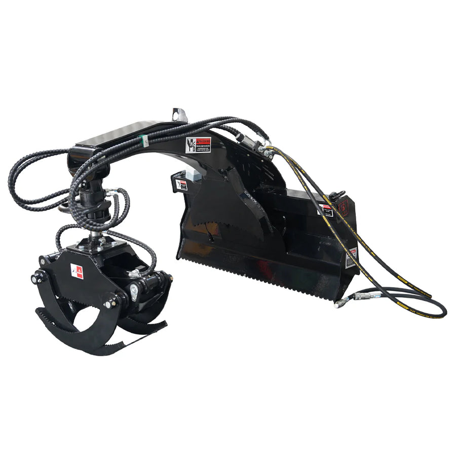 Skid Steer Log Grapple Attachment, Rotate by Hydralic, Fits Universal Skid Steer Quick Attach