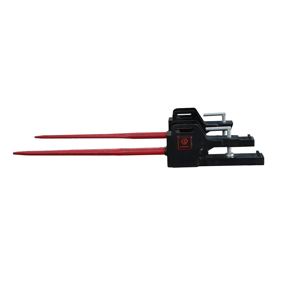 61" Clamp-on Hay Bale Spear Attachment for Tractor Loader Buckets - Conus 2 Tine