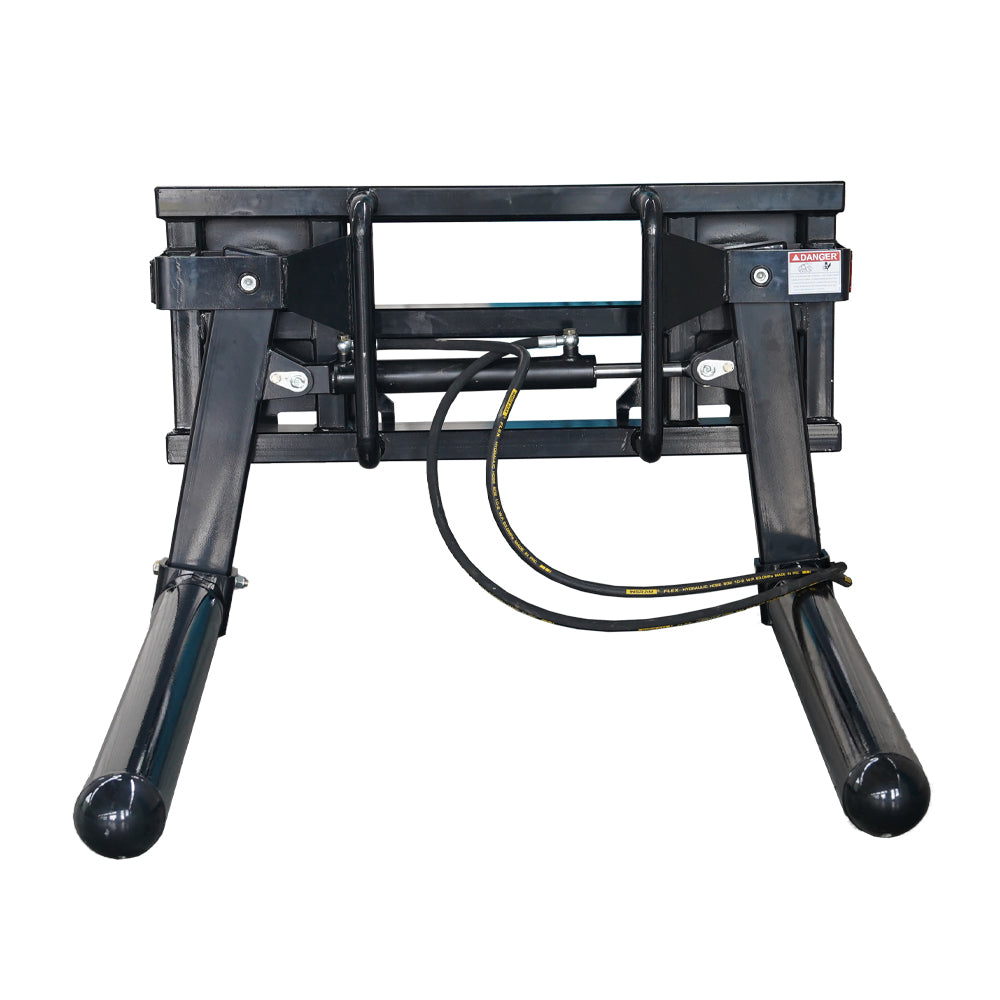 attachMan Skid Steer Heavy Duty Hydraulic Bale Lifter - Round or Square Bale Handler Attachment