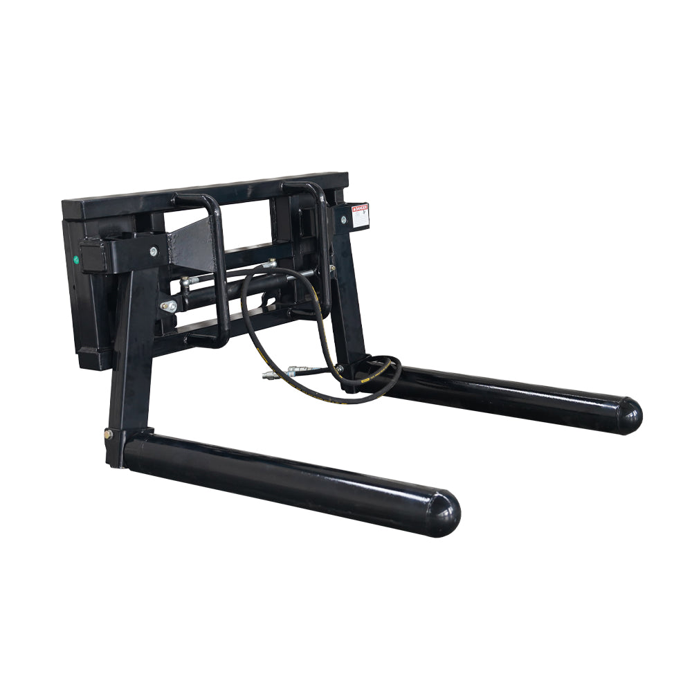 attachMan Skid Steer Heavy Duty Hydraulic Bale Lifter - Round or Square Bale Handler Attachment