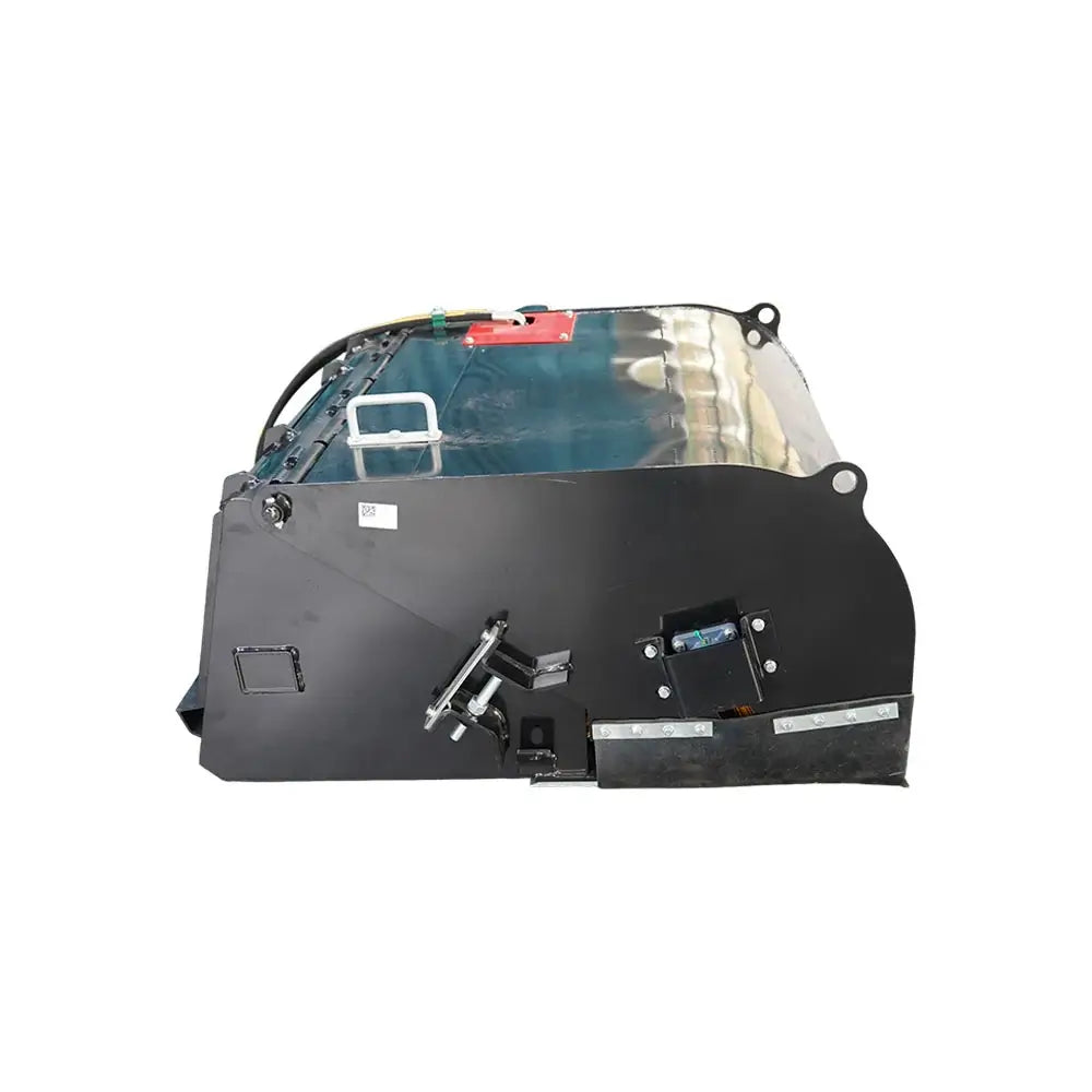 44" Hydraulic Pickup Box Broom Sweeper for Small Skid Steer, Universal Quick Attach