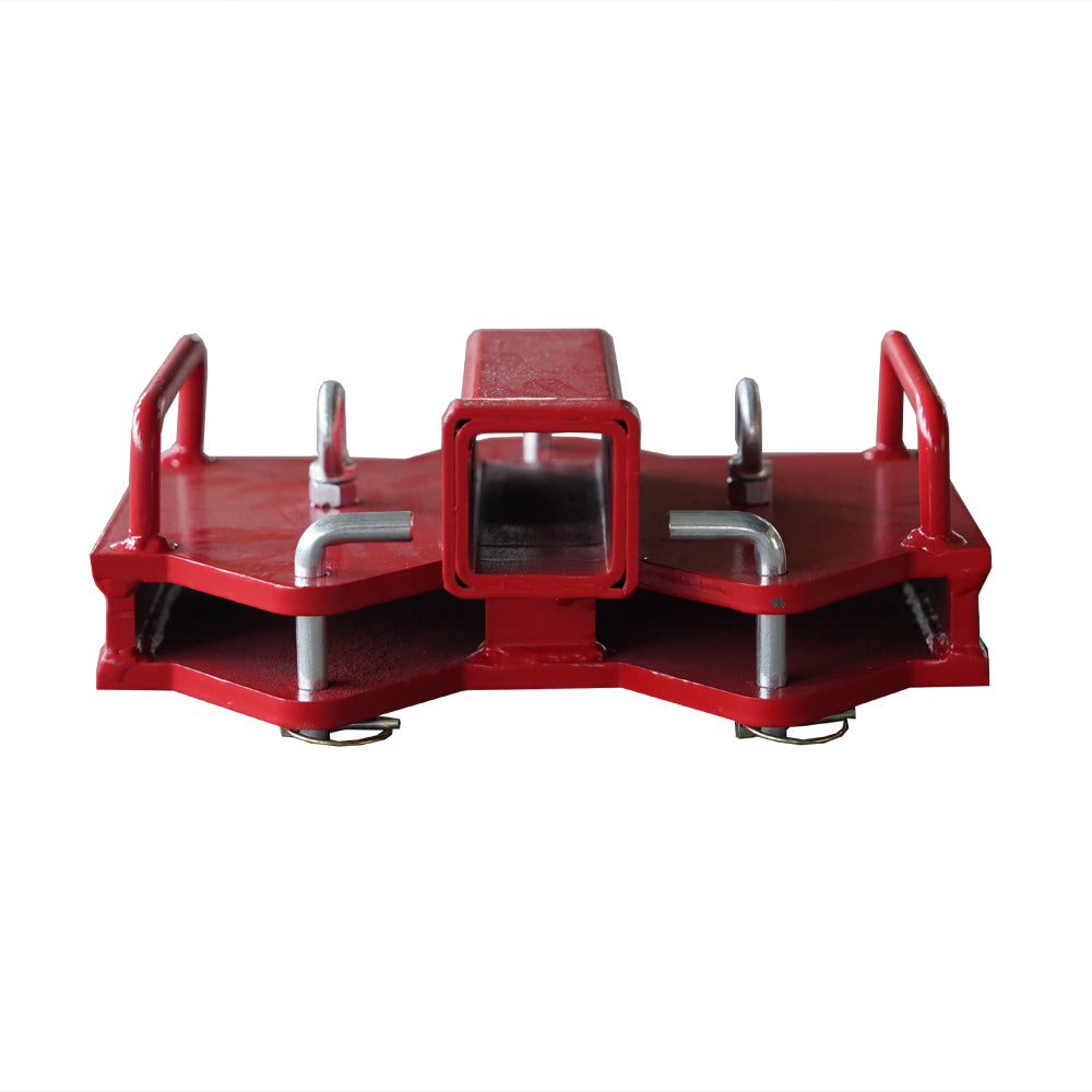 attachMan 2" Dual Forklift Hitch Receiver Adapter - 6,500 lb Towing Capacity - Fits 5" Wide Forks