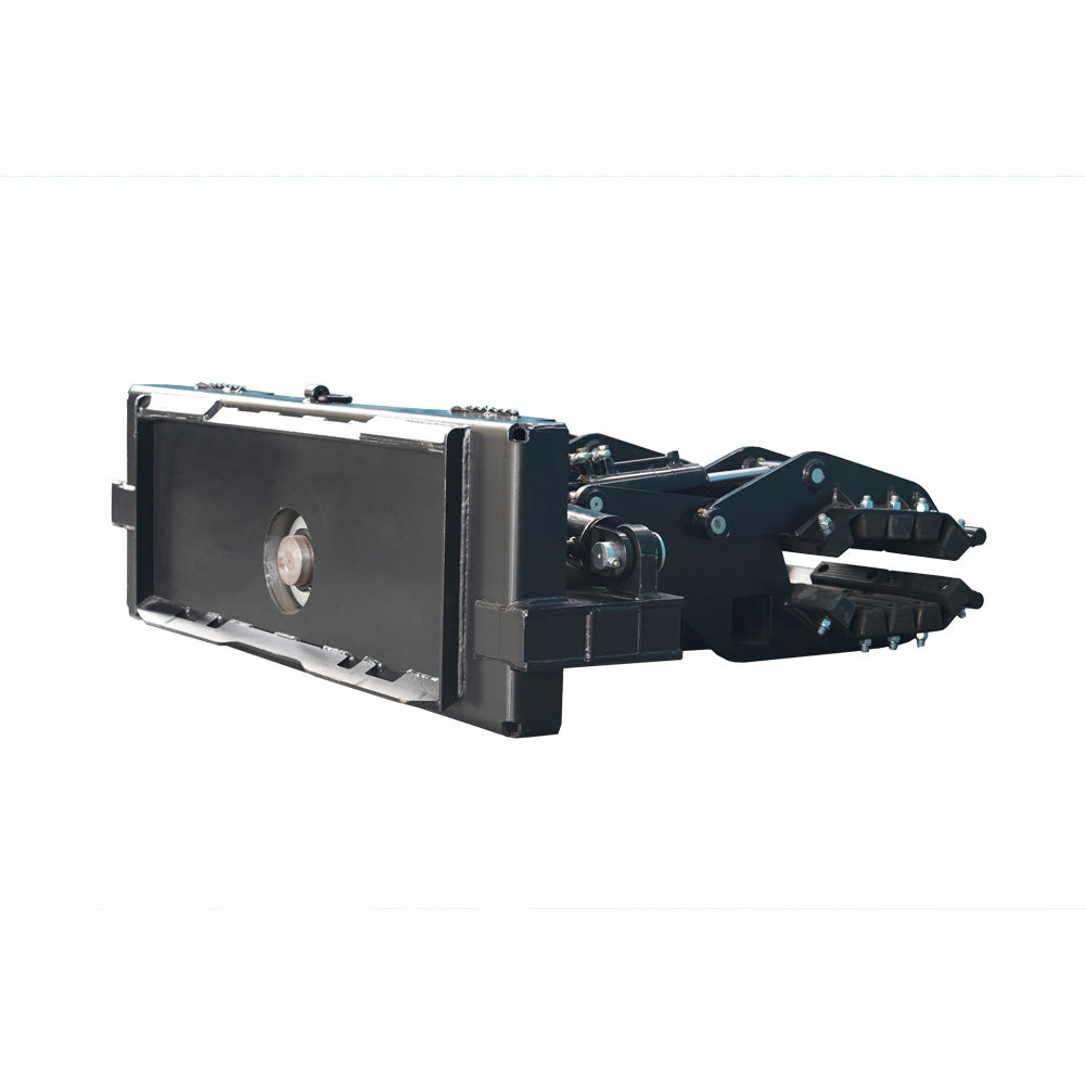 Skid Steer Double Cylinder Hydraulic Pole Setter & Rotating Pole Claw Attachment