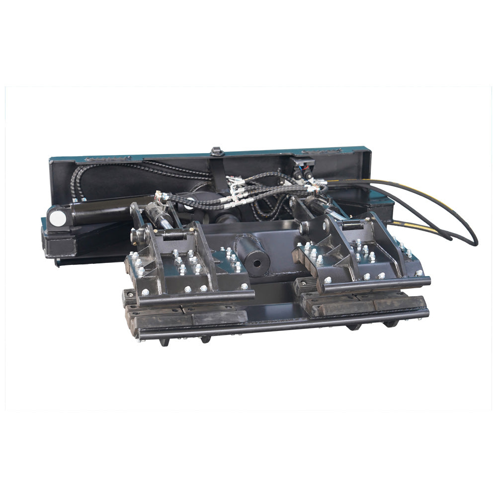 Skid Steer Double Cylinder Hydraulic Pole Setter & Rotating Pole Claw Attachment