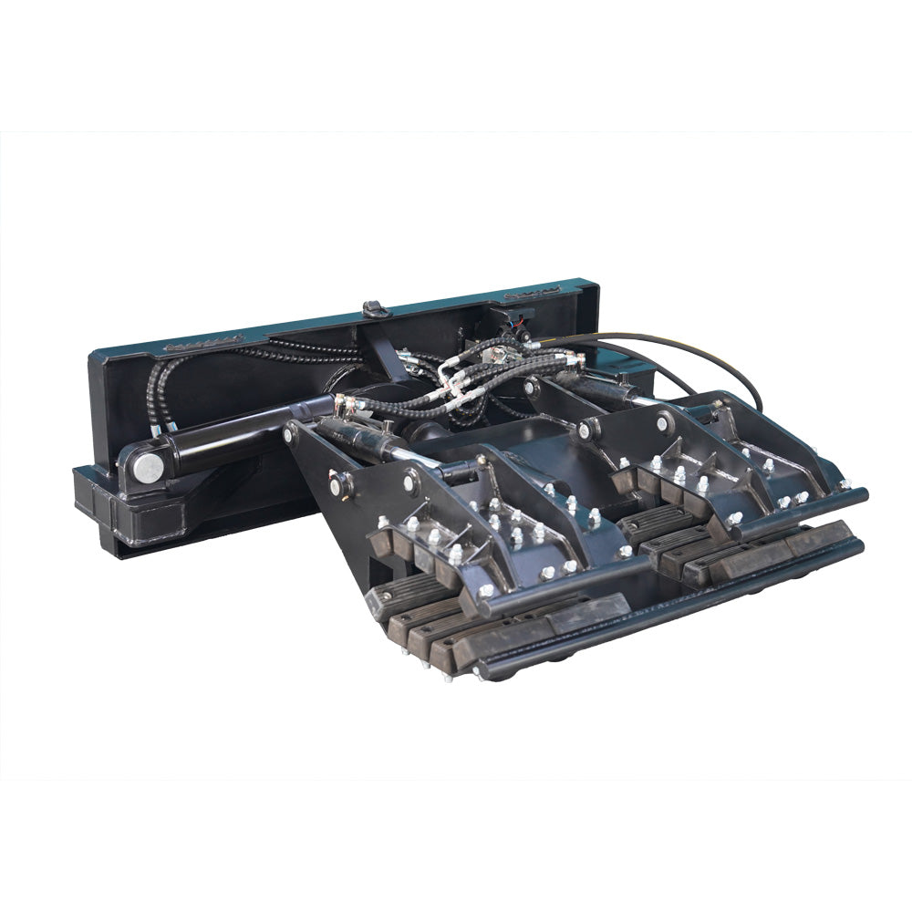 Skid Steer Double Cylinder Hydraulic Pole Setter & Rotating Pole Claw Attachment