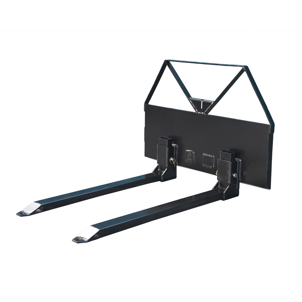 attachMan Economy 2600 lb Skid Steer Pallet Fork Attachment - 49" Quick Tach Frame