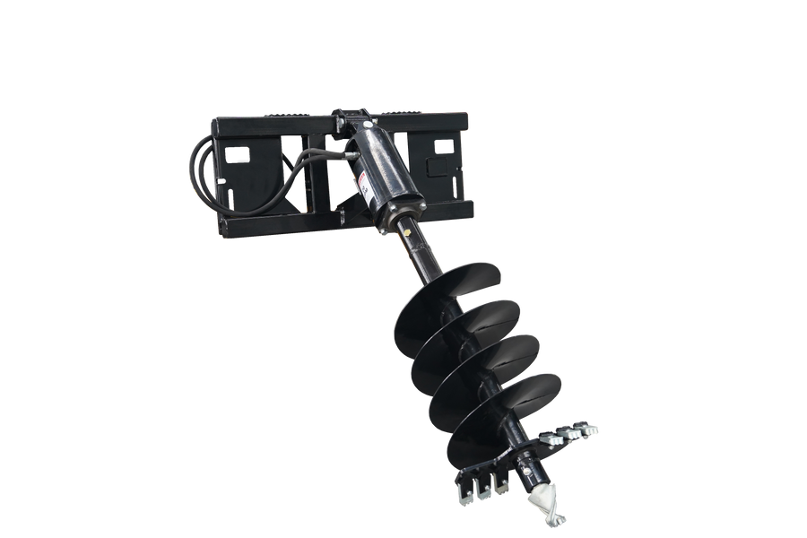 12" Skid Steer Post Hole Auger Drive Attachment - Standard Flow - Planetary Drive