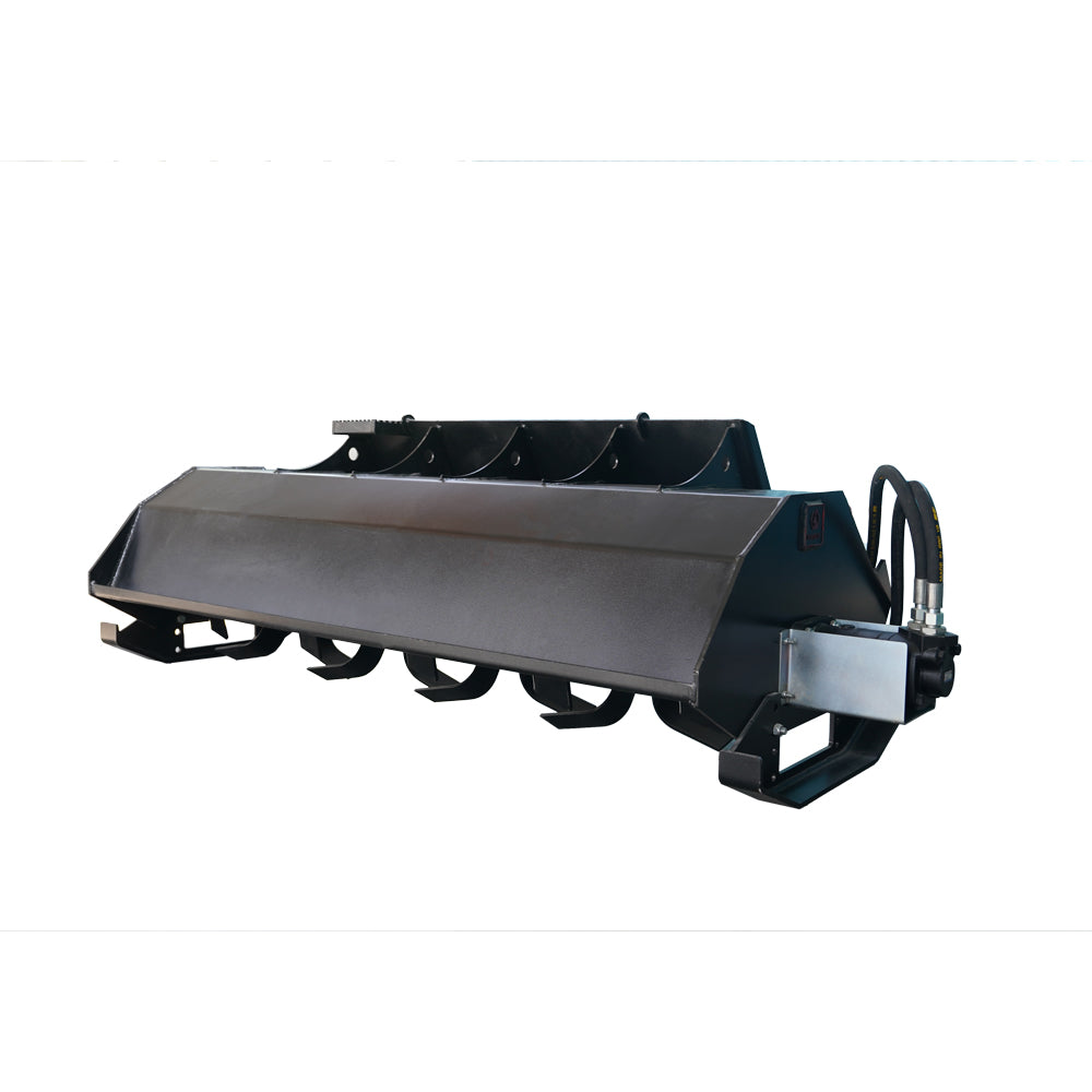 attachMan 72" Skid Steer Bi-Directional Driven Rotary Tiller Attachment - Heavy Duty Direct Drive