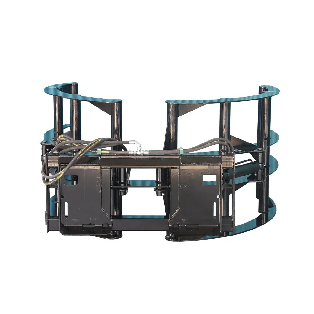 Hydraulic Skid Steer & Tractor Hay Bale Grab, 2800 lb Round Bale Handler, Universal Quick Attach