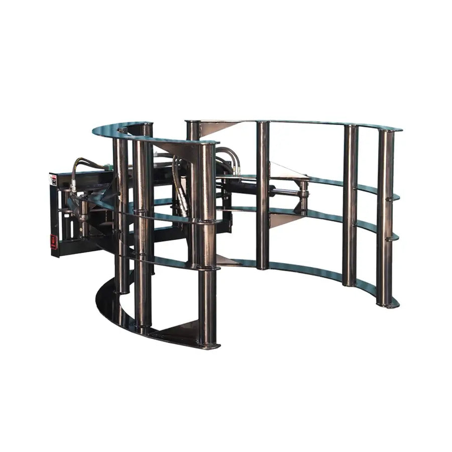 Hydraulic Skid Steer & Tractor Hay Bale Grab, 2800 lb Round Bale Handler, Universal Quick Attach