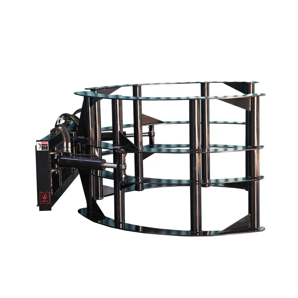 Hydraulic Skid Steer & Tractor Hay Bale Grab, 2800 lb Round Bale Handler, Universal Quick Attach
