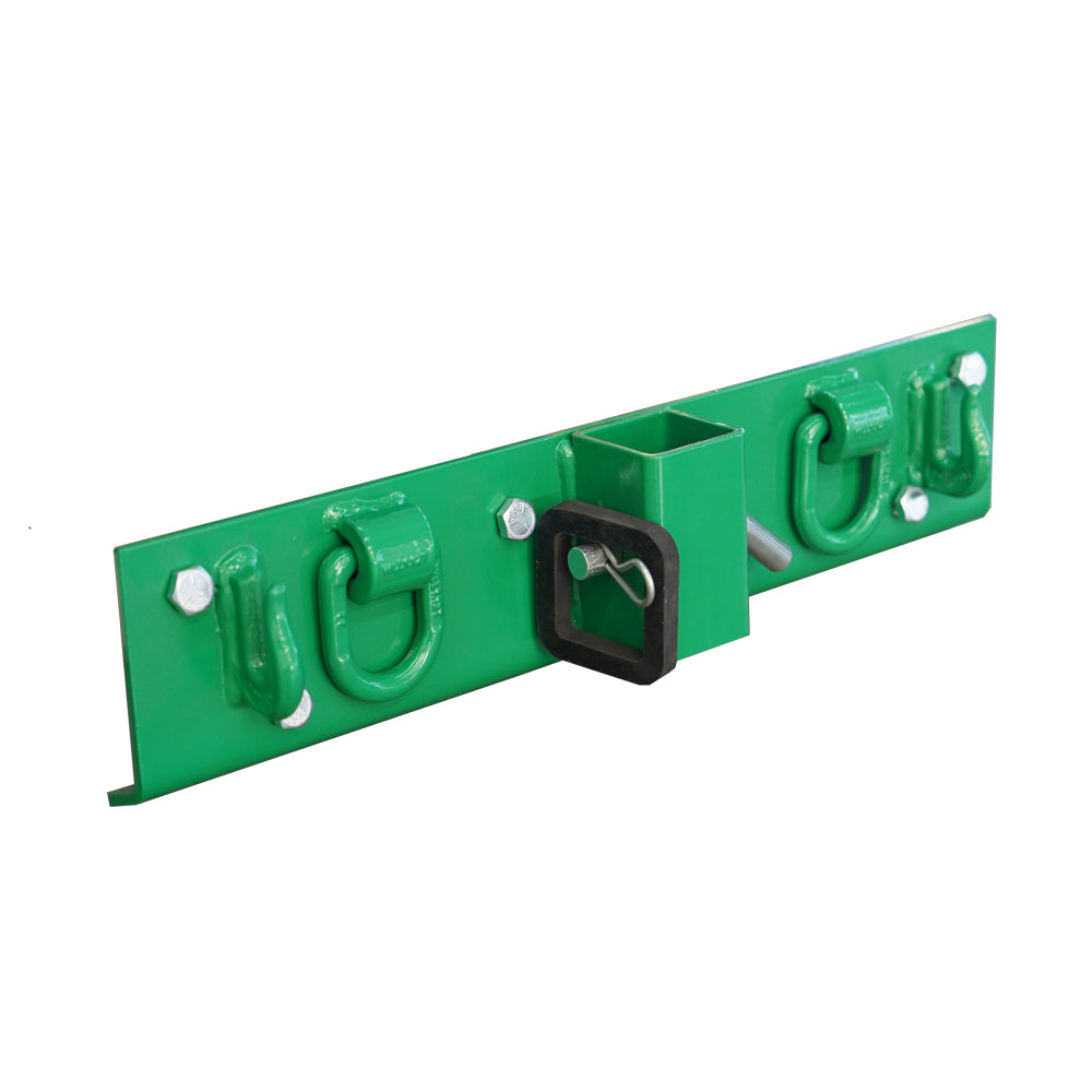 attachMan Green Bolt-on Tractor Grab Hooks with 2" Receiver - Compatible with John Deere Compact Tractors