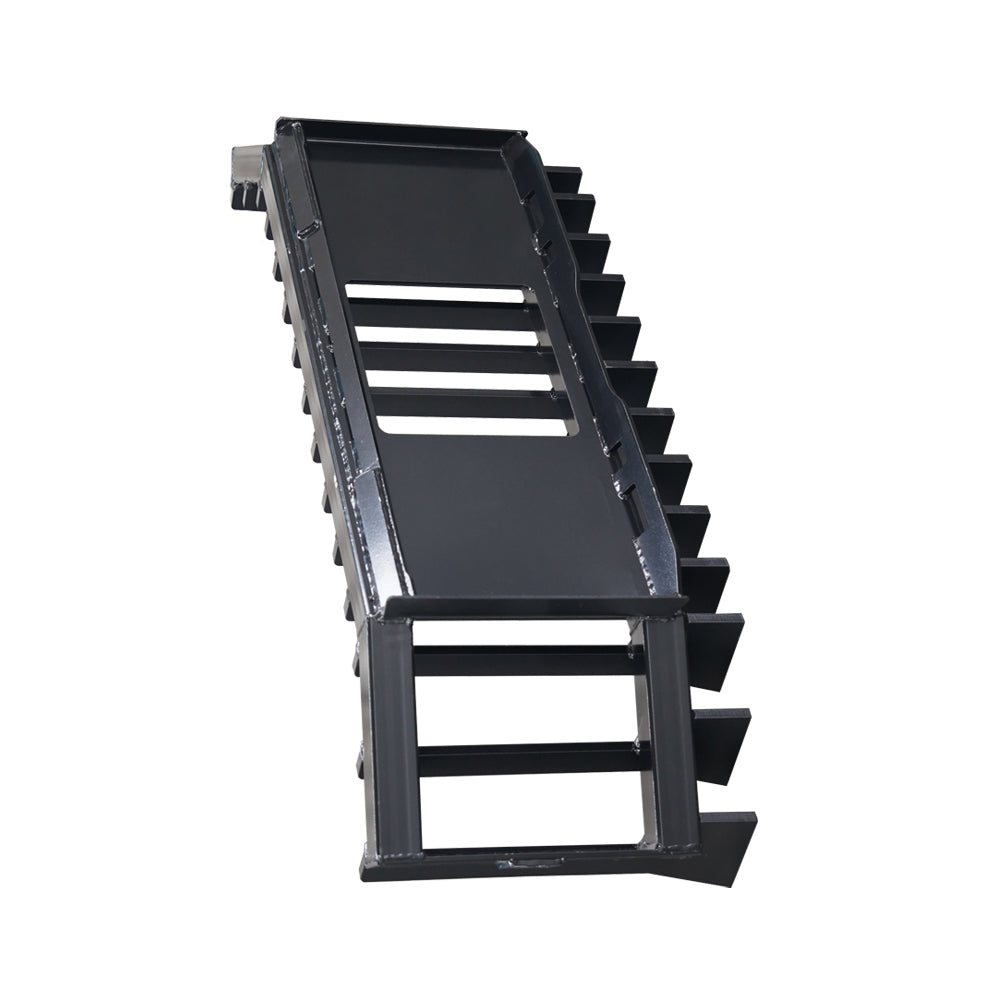 71" Heavy Duty Skid Steer Push Stick Rake Attachment - Universal Quick Attach