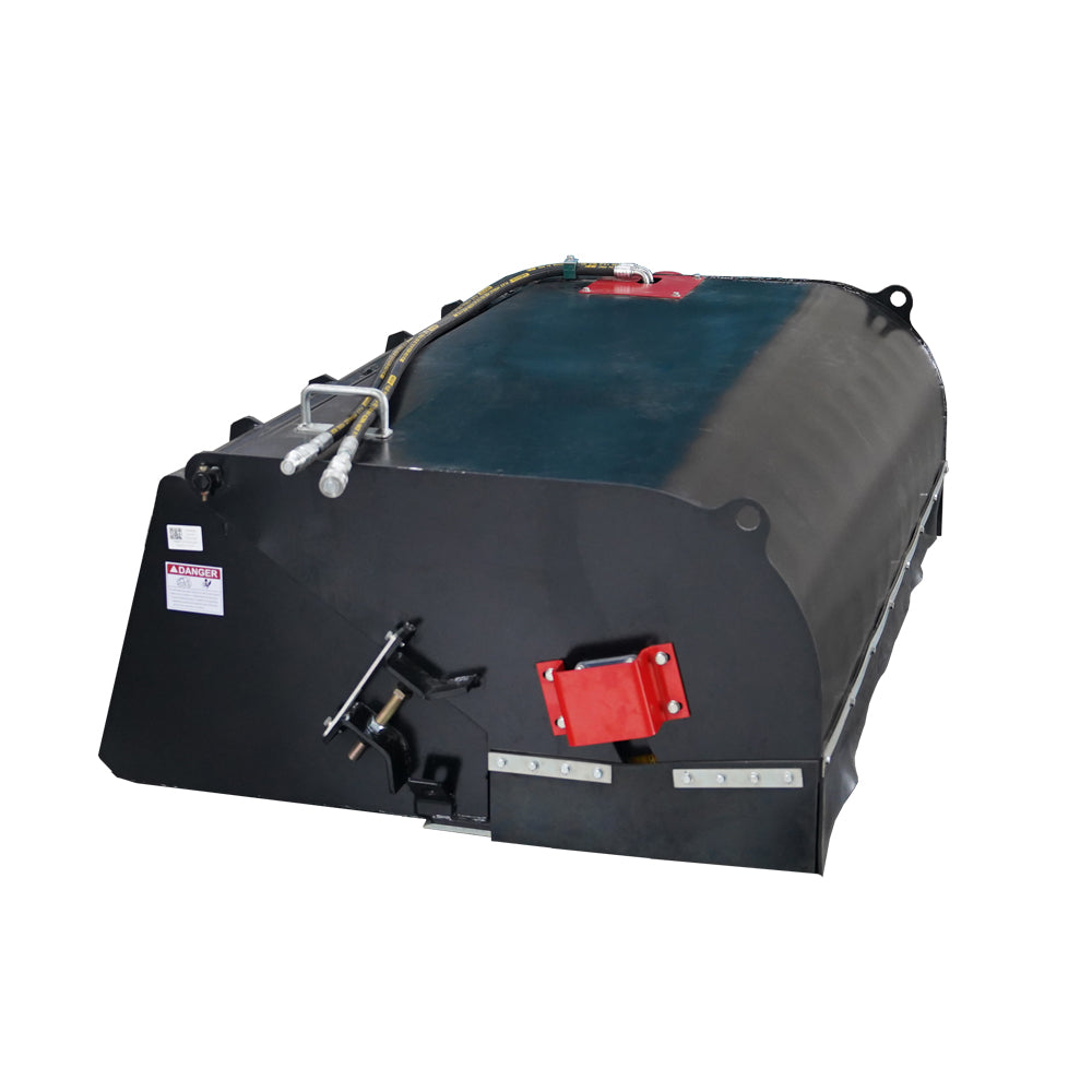 attachMan 72" Skid Steer Pick up Box Broom Sweeper - Universal Quick Attach - Bi-Directional