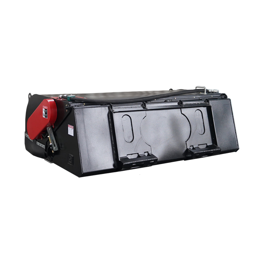 attachMan 72" Skid Steer Pick up Box Broom Sweeper - Universal Quick Attach - Bi-Directional