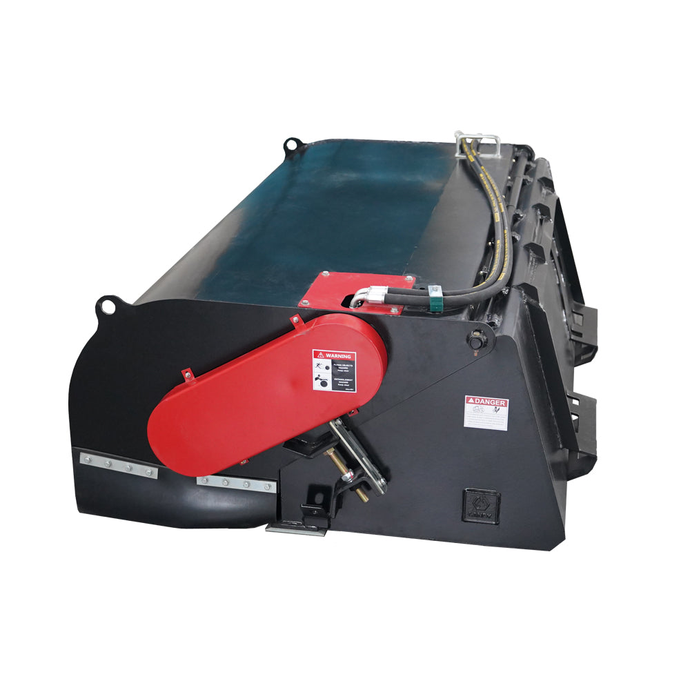 attachMan 72" Skid Steer Pick up Box Broom Sweeper - Universal Quick Attach - Bi-Directional