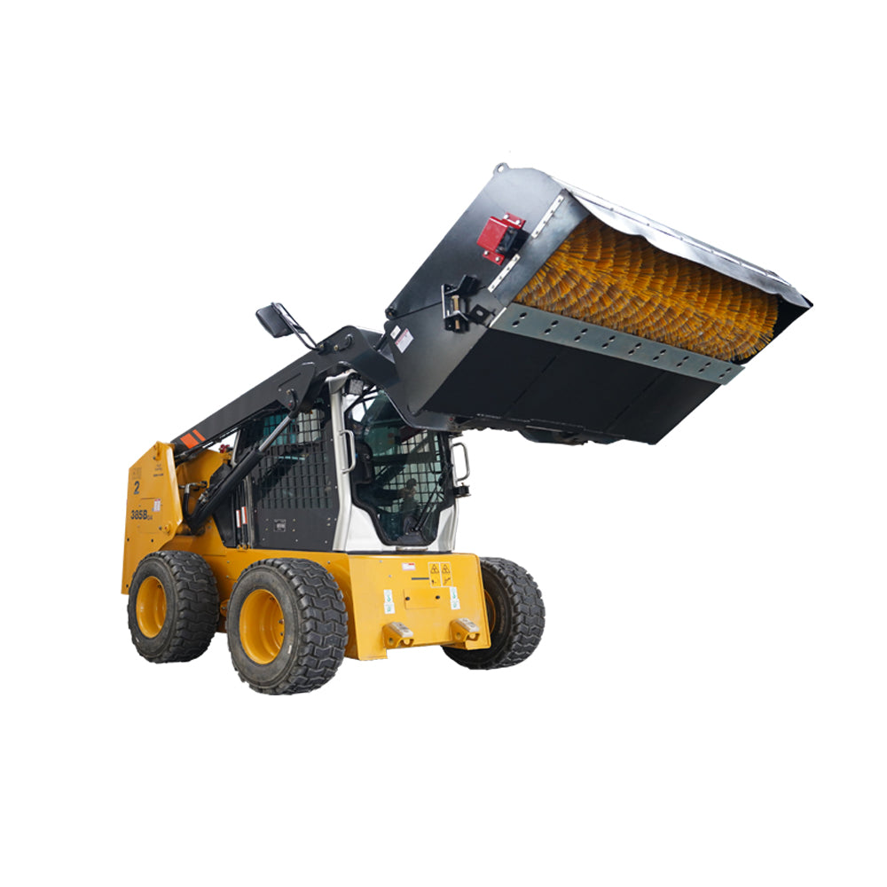 attachMan 72" Skid Steer Pick up Box Broom Sweeper - Universal Quick Attach - Bi-Directional