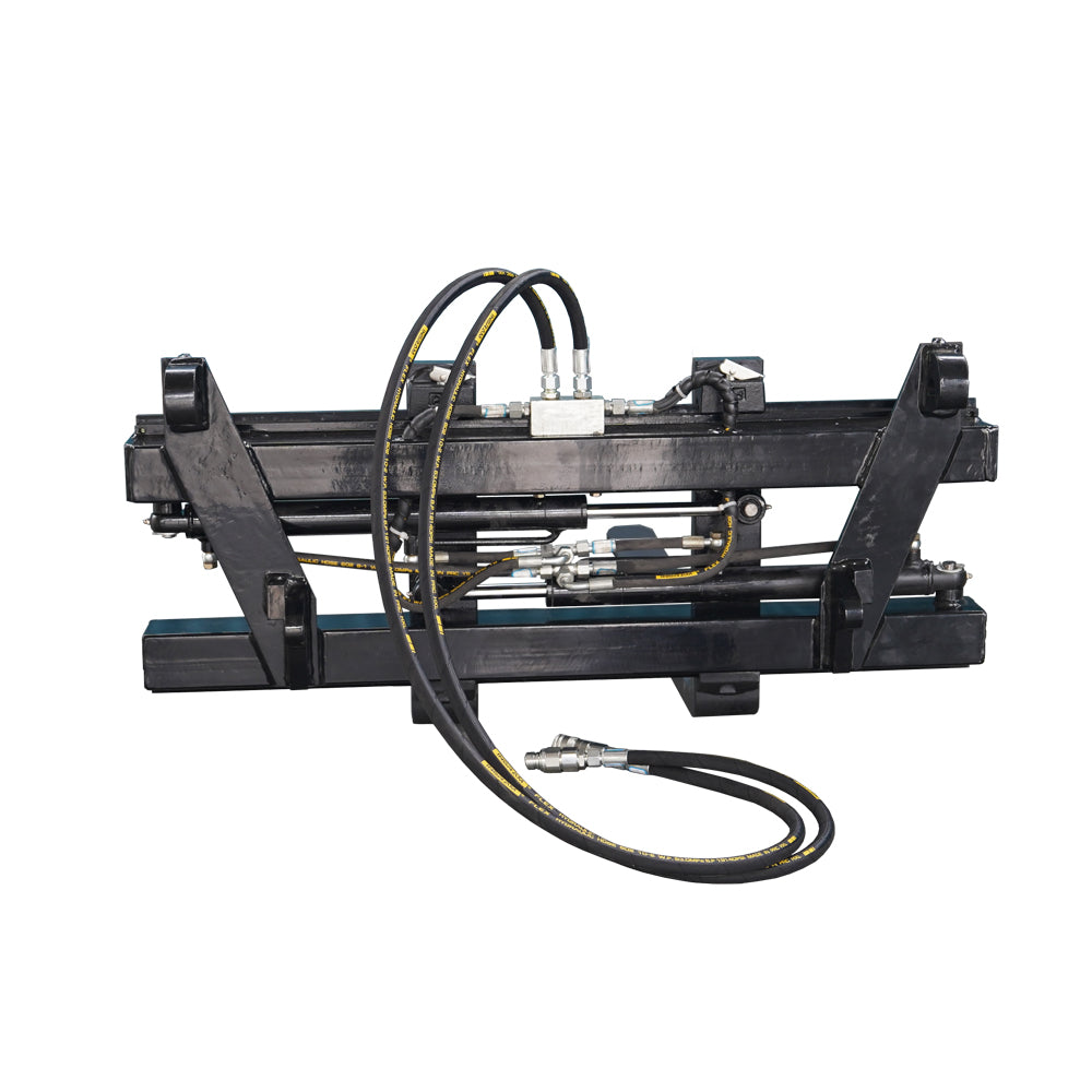 attachMan 5510lb Capacity Hydraulic Adjustable Pallet Fork Frame - Euro Mount Tractor Front Loader Attachment