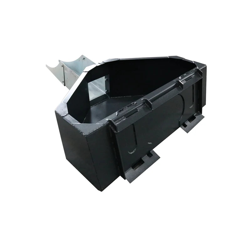 Skid Steer 1/2 Yard Cement and Concrete Bucket Attachment with Spout - Universal Quick Tach