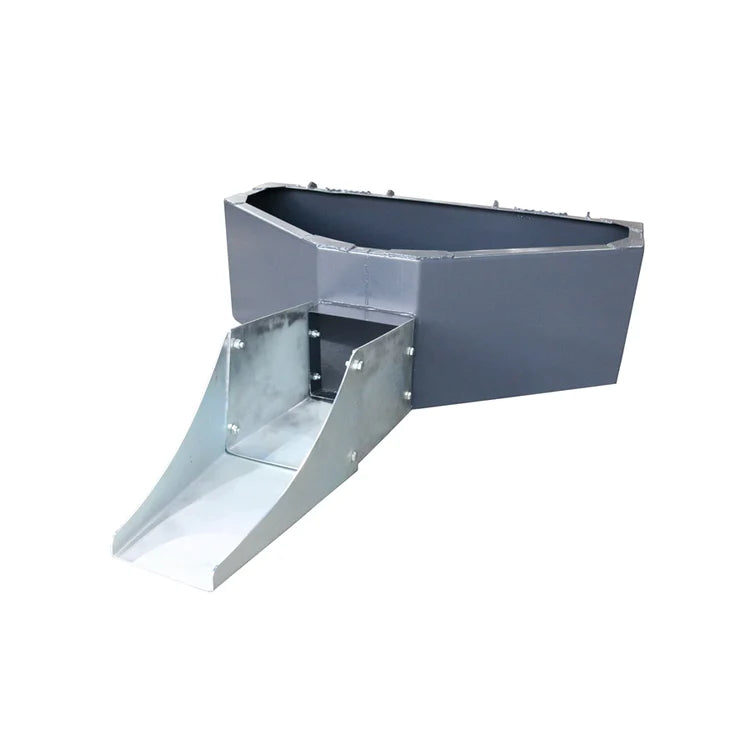 Skid Steer 1/2 Yard Cement and Concrete Bucket Attachment with Spout - Universal Quick Tach