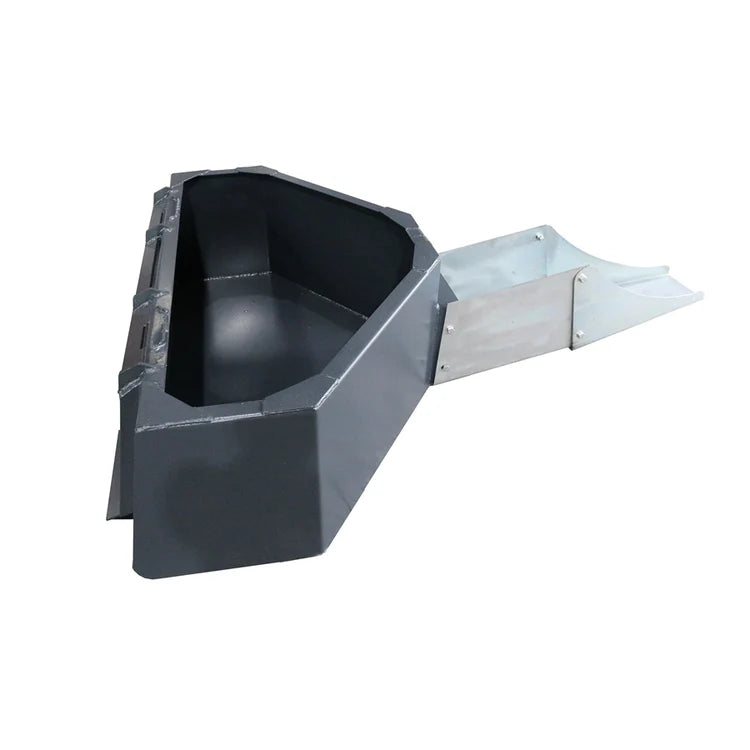 Skid Steer 1/2 Yard Cement and Concrete Bucket Attachment with Spout - Universal Quick Tach