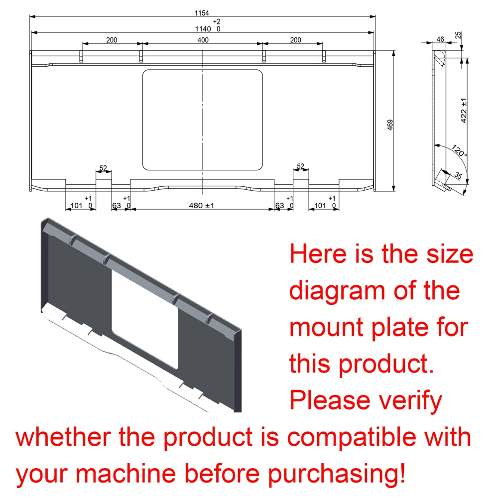 Skid Steer Post Hole Auger Drive Attachment, 12” Diameter Auger, 46” Drilling Depth, Standard Flow