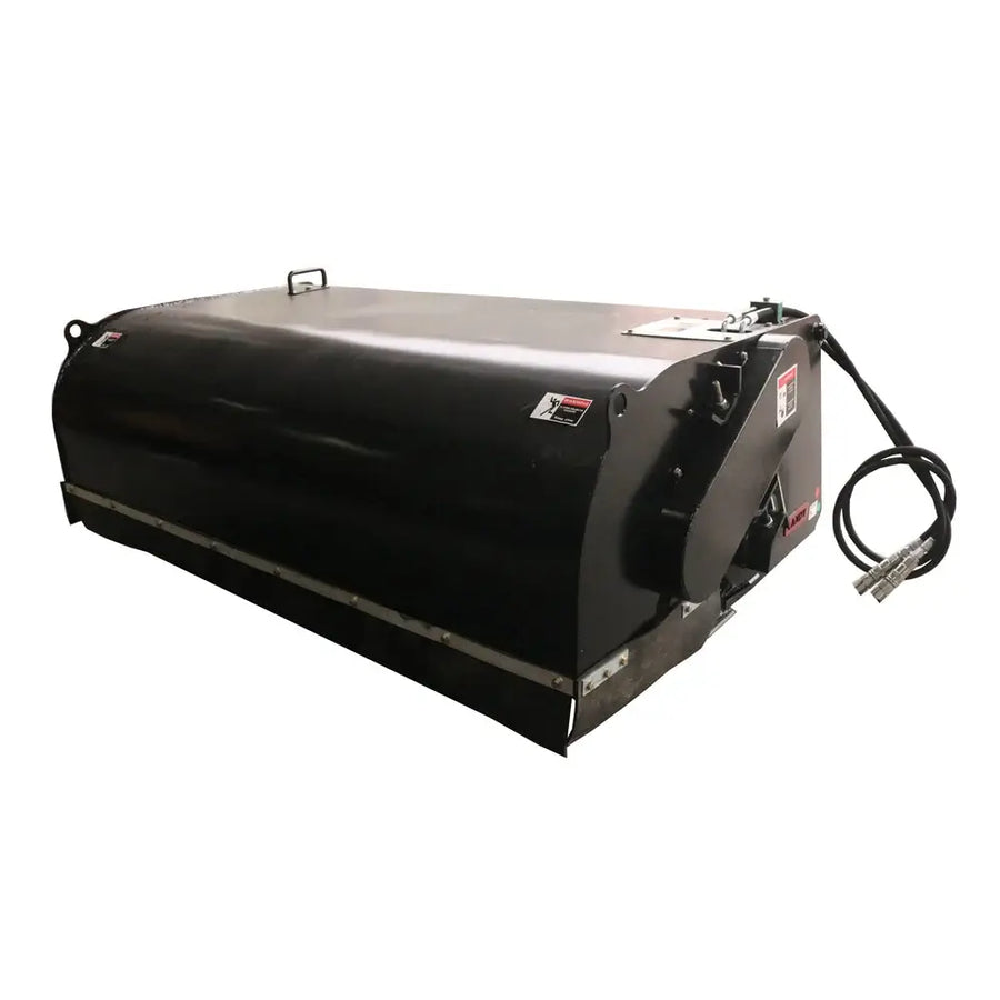 83" Hydraulic Pickup Box Broom Sweeper, Universal Skid Steer Quick Attach