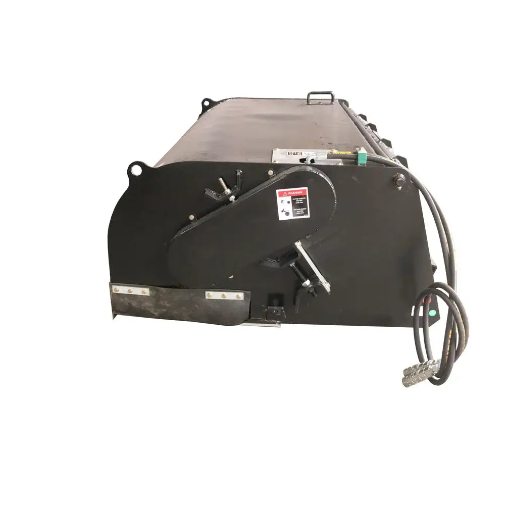 83" Hydraulic Pickup Box Broom Sweeper, Universal Skid Steer Quick Attach