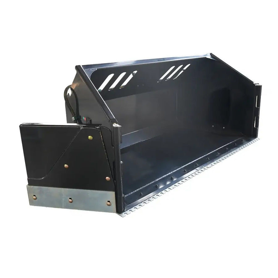 91" Skid Steer Snow Bucket with Hydraulic Wings, Heavy-Duty Snow Removal Attachment