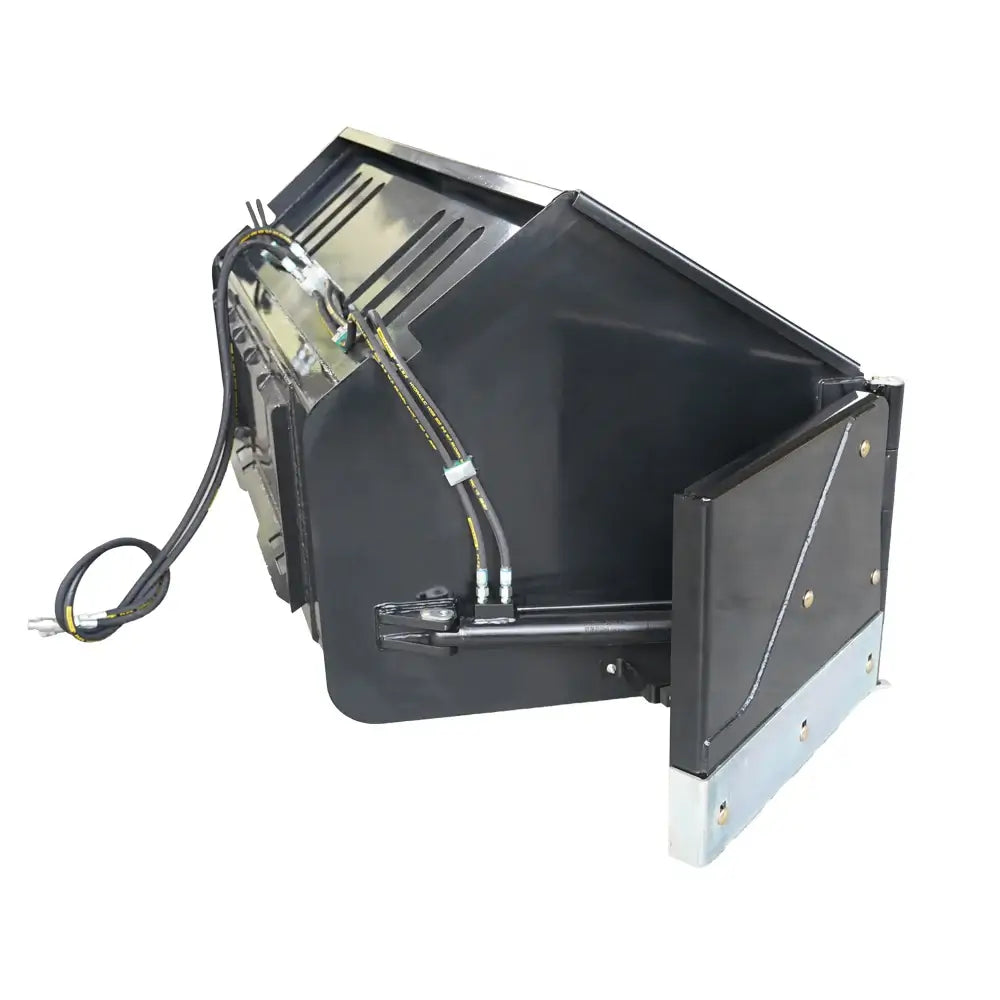 91" Skid Steer Snow Bucket with Hydraulic Wings, Heavy-Duty Snow Removal Attachment