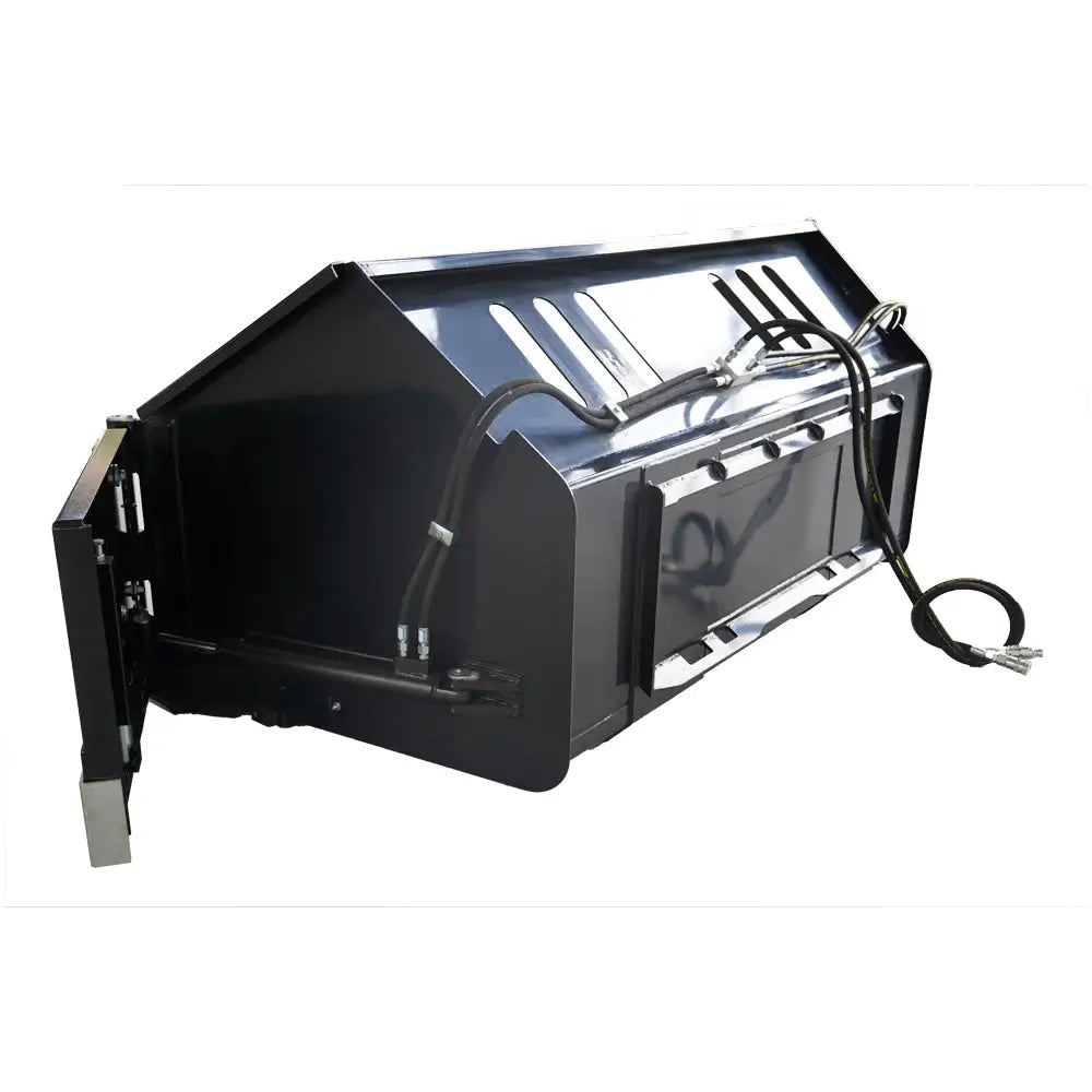 91" Skid Steer Snow Bucket with Hydraulic Wings, Heavy-Duty Snow Removal Attachment