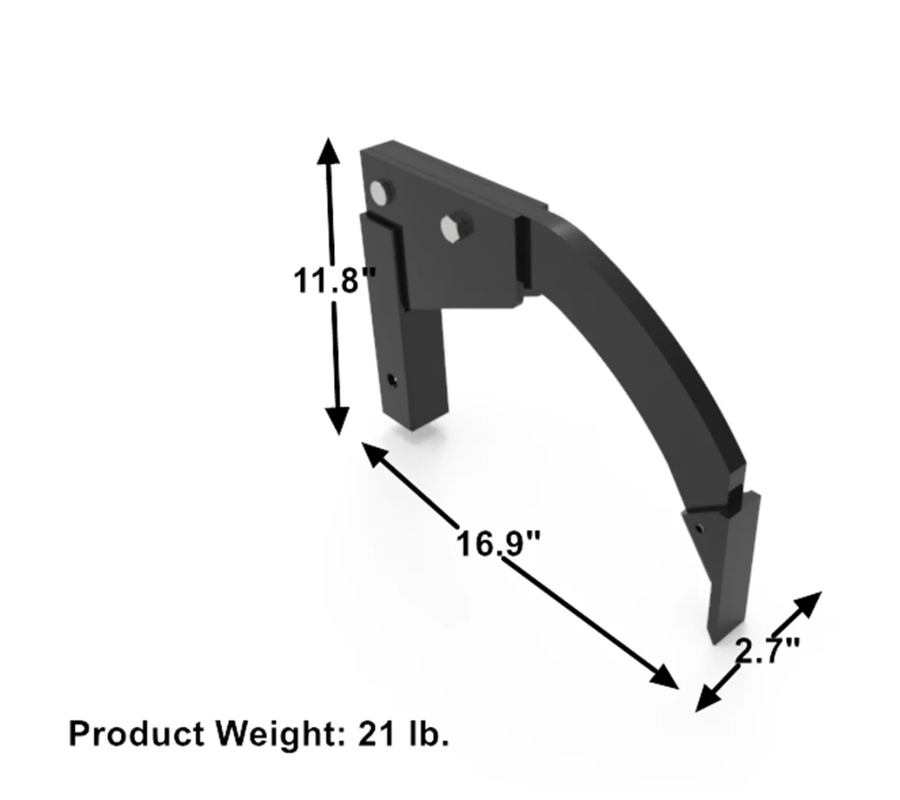 Hitch Receiver Mounted Ripper V2 - Category 0 & 1, 3 Point Hitch Compatible