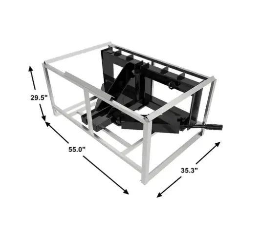 Heavy-Duty Skid Steer Post & Tree Puller Attachment, Universal Quick Attach