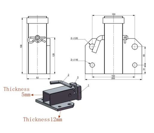 2" Bolt On Receiver Hitch for Transformer Tractor Hitch - Heavy Duty Steel Construction