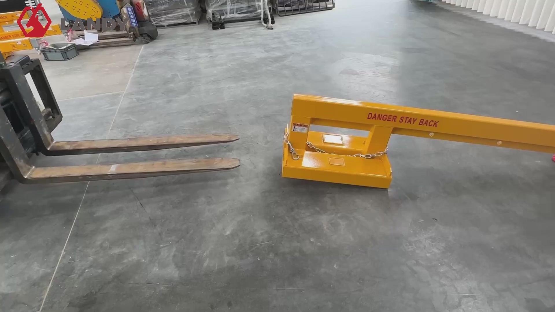 attachMan 5500lb Capacity Forklift Long Mobile Crane Lifting Hoist Jib Boom - FJL2.5 Model