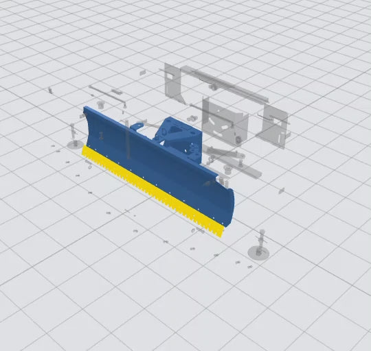 84" Extreme-Duty Pusher Snow Plow & Dozer Blade Combo Attachment - Universal Quick Attach